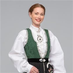 Lølandsmønster grønn vest